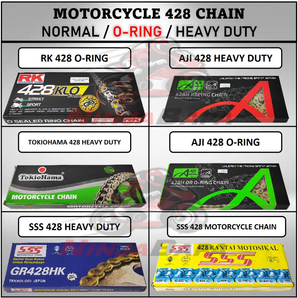 SSS CHAIN MOTORCYCLE 428 DRIVE CHAIN RANTAI MOTOR | Shopee Malaysia