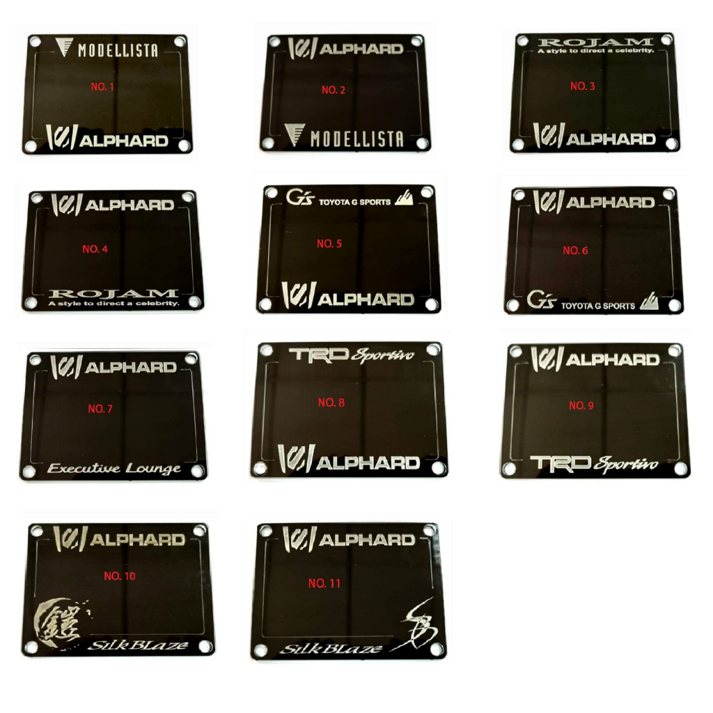 Pemegang Road Tax Kereta Toyota Alphard Design/ Roadtax Holder ...