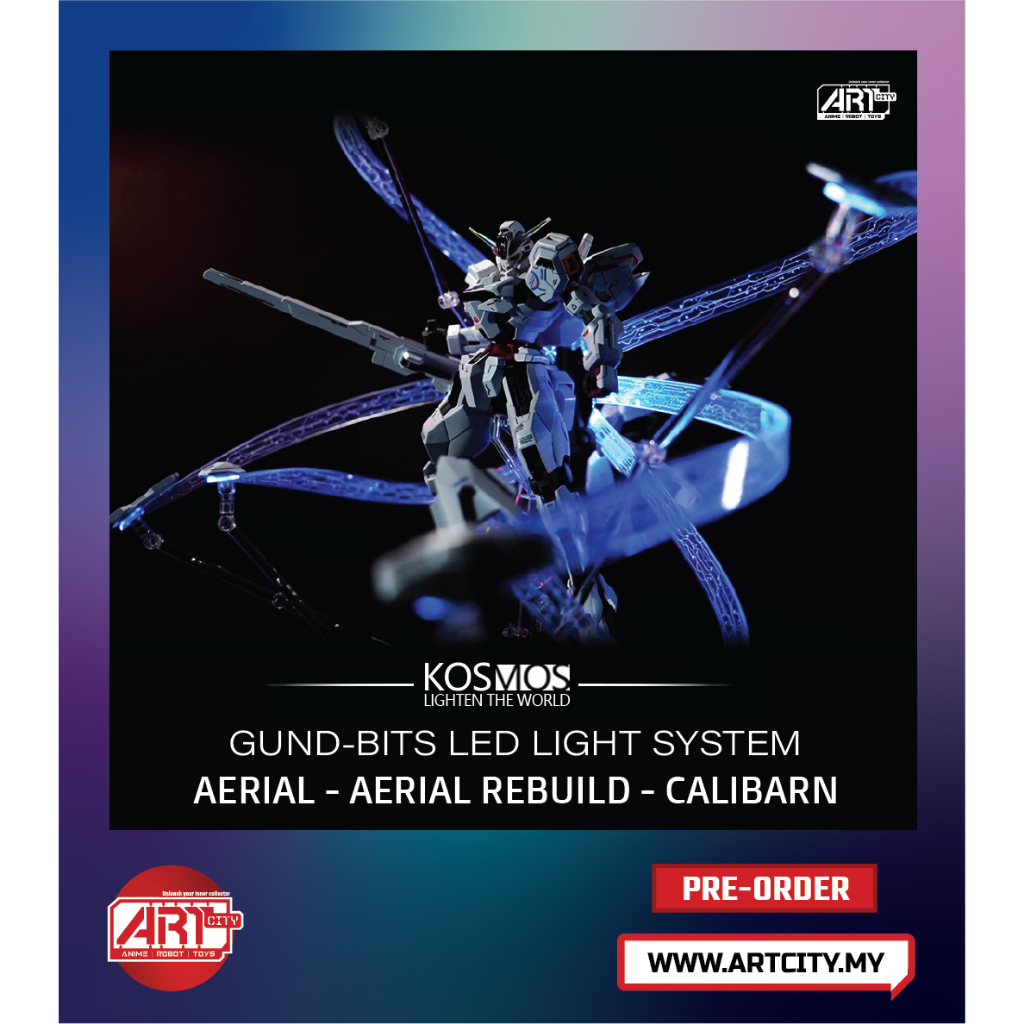 (READY STOCK) Kosmos - LED Light System Gund-Bit for HG Gundam Aerial ...