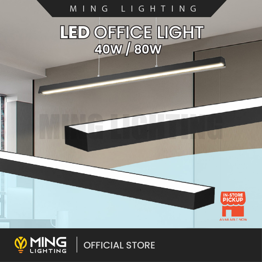 Office Linear Light 40W 80W LED Batten Light 4ft 2ft Strip Lights