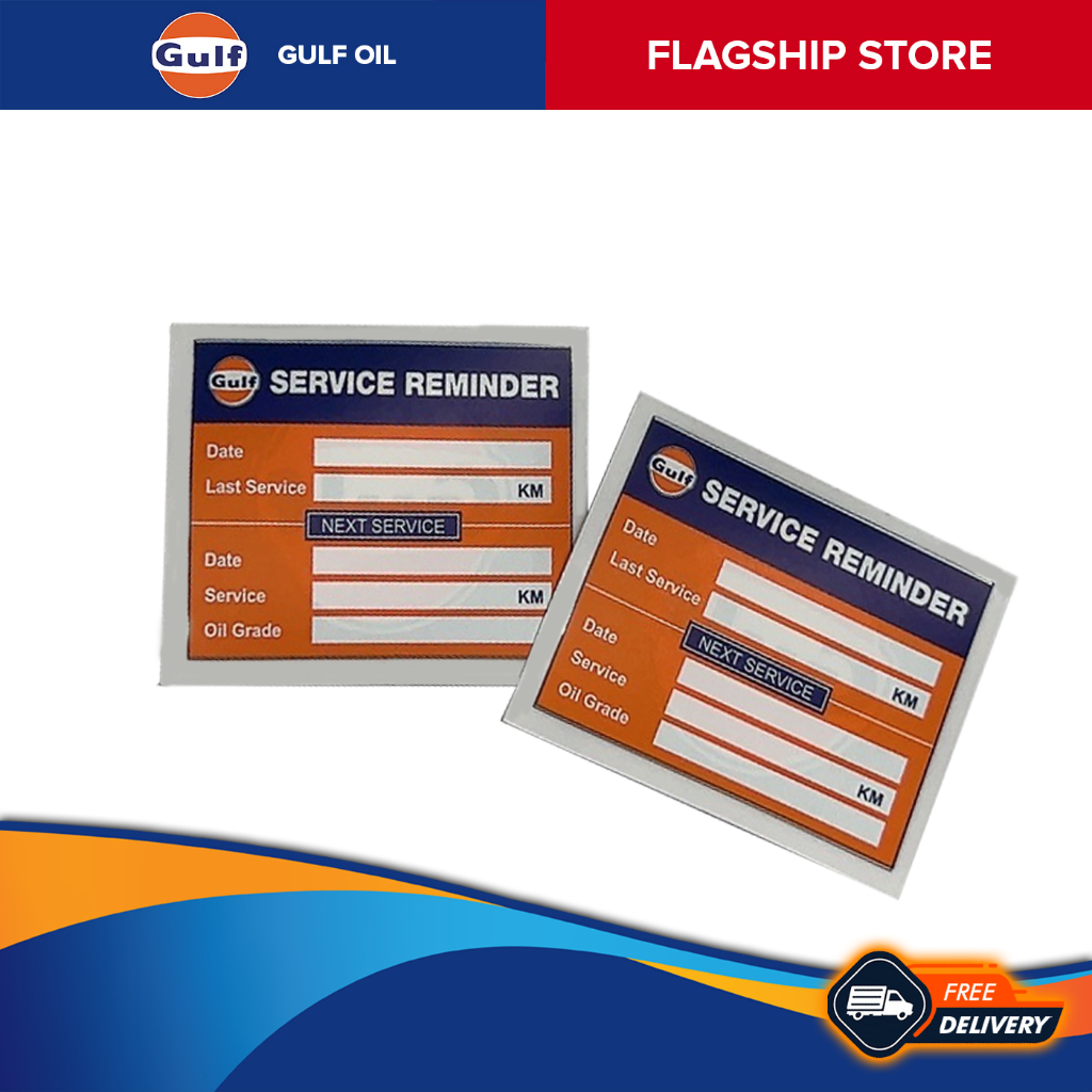 GULF OIL MILEAGE STICKER (Free Gift) | Shopee Malaysia