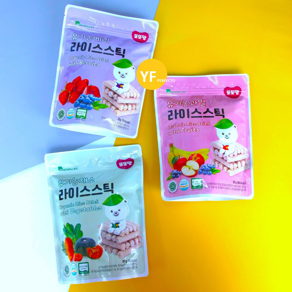 【Ready Stock】RENEWALLIFE DdoDdoMam Organic Rice Stick 6month+ (20g ...