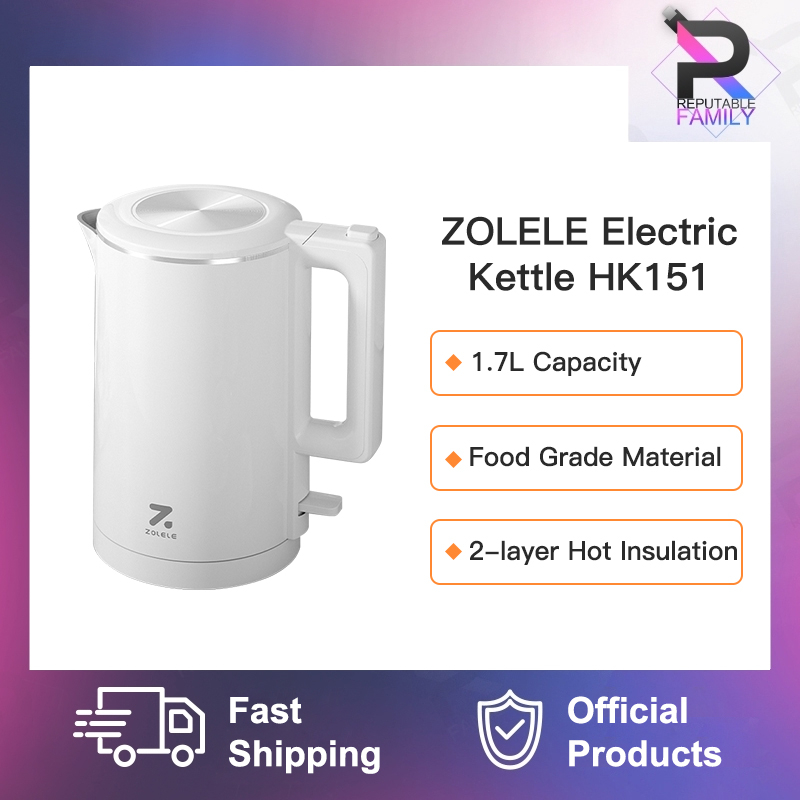 Stainless Steel Electric Water Kettle Double Layers Scald Proof