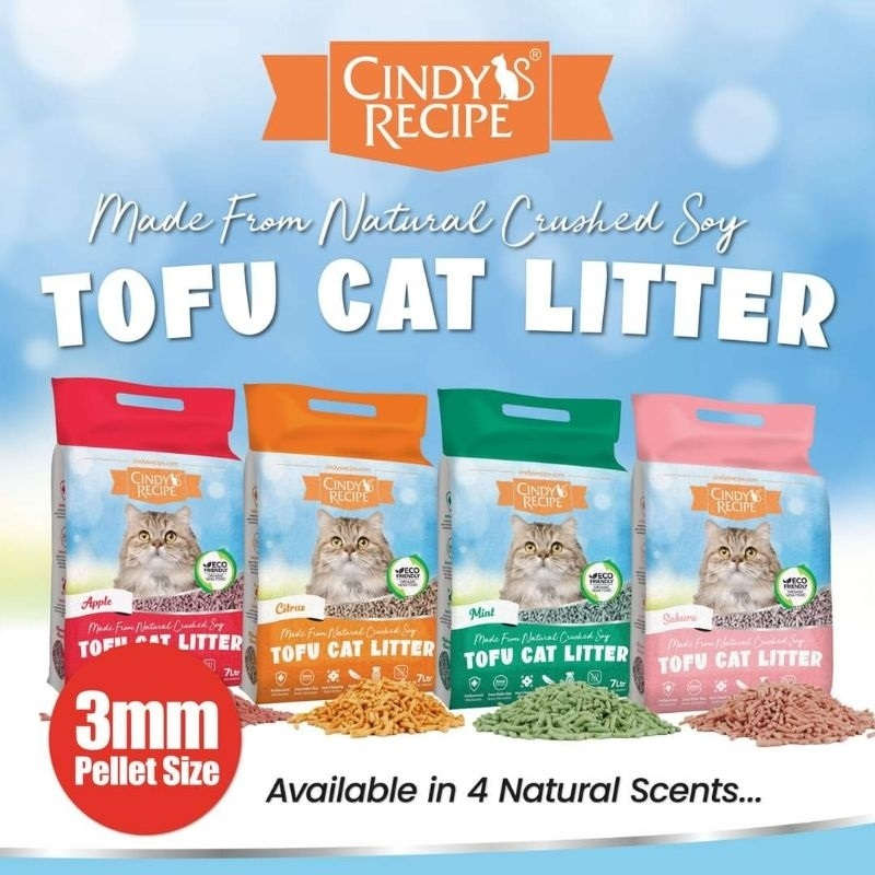 Cindy's Recipe Natural Tofu Cat Litter 7L /2.8KG Shopee Malaysia