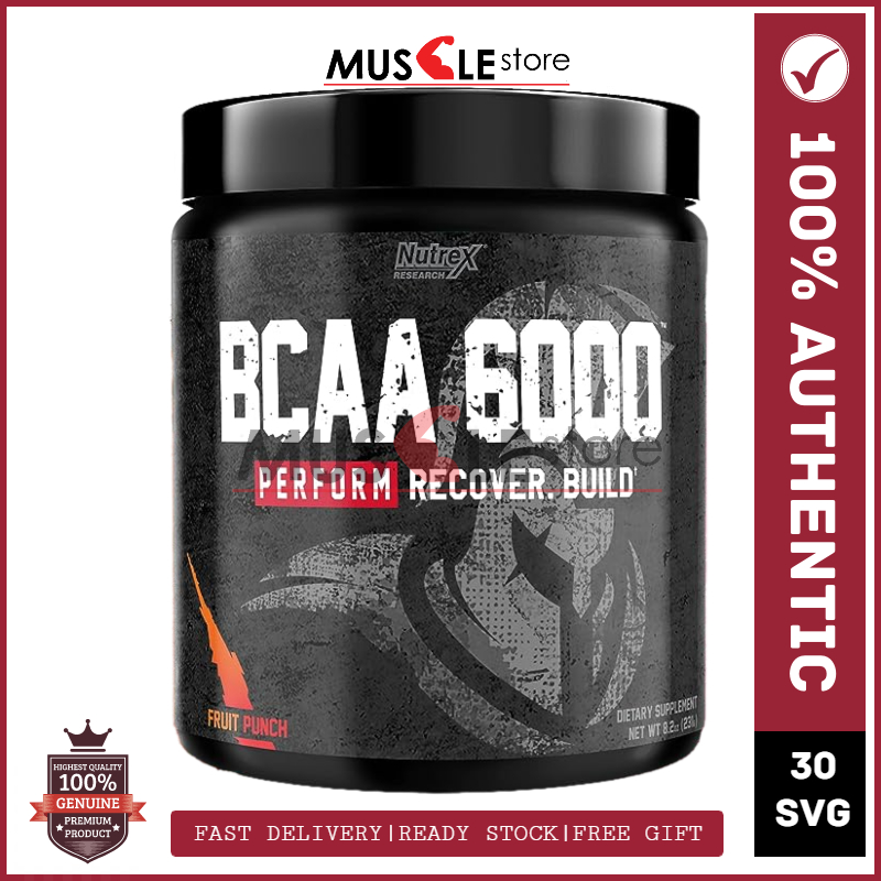 Nutrex Research BCAA 6000 30sv Post Workout, Amino Acids, BCAAs