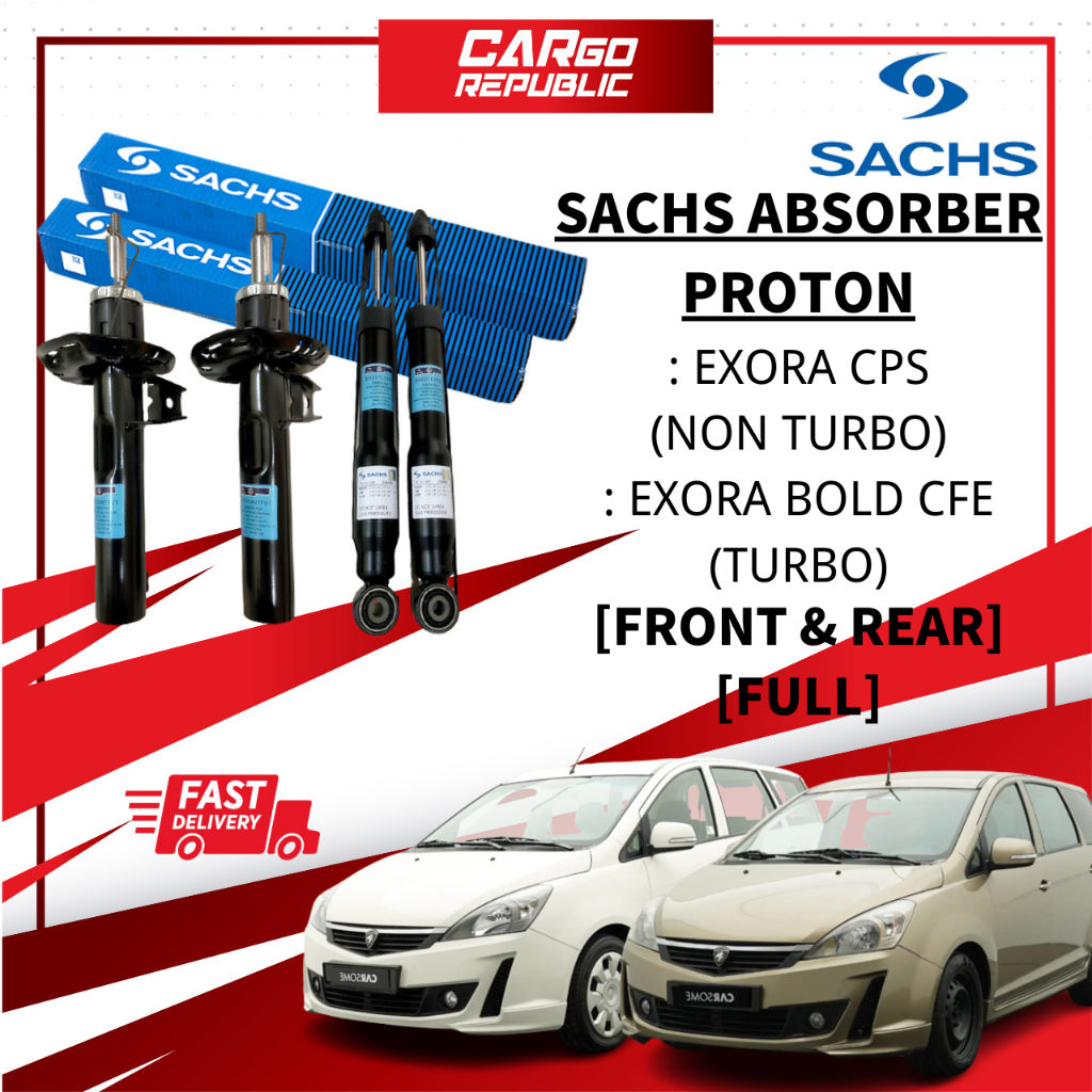 Sachs Proton Exora Non Turbo Exora Bold Cfe Turbo Absorber Full Set Front Depan Rear