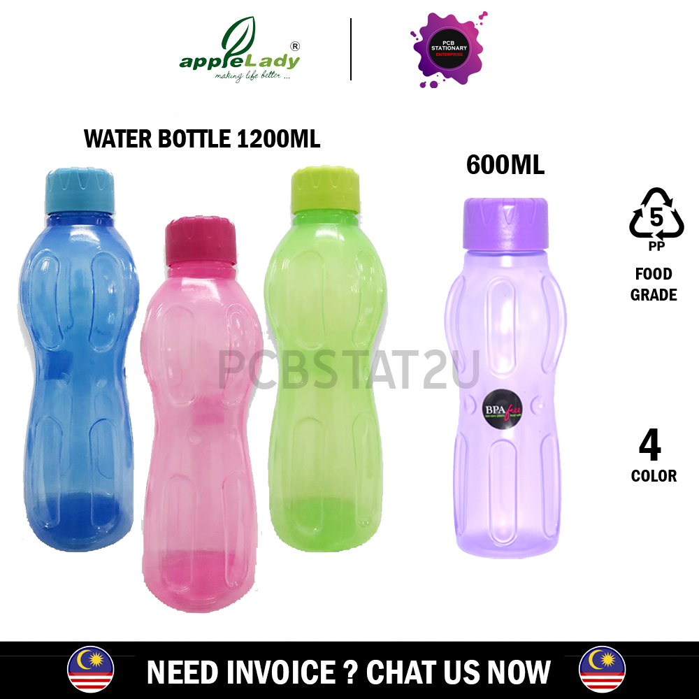 Applelady 600ML/1200ML Botol Air Minuman Water Tumbler Kids School ...