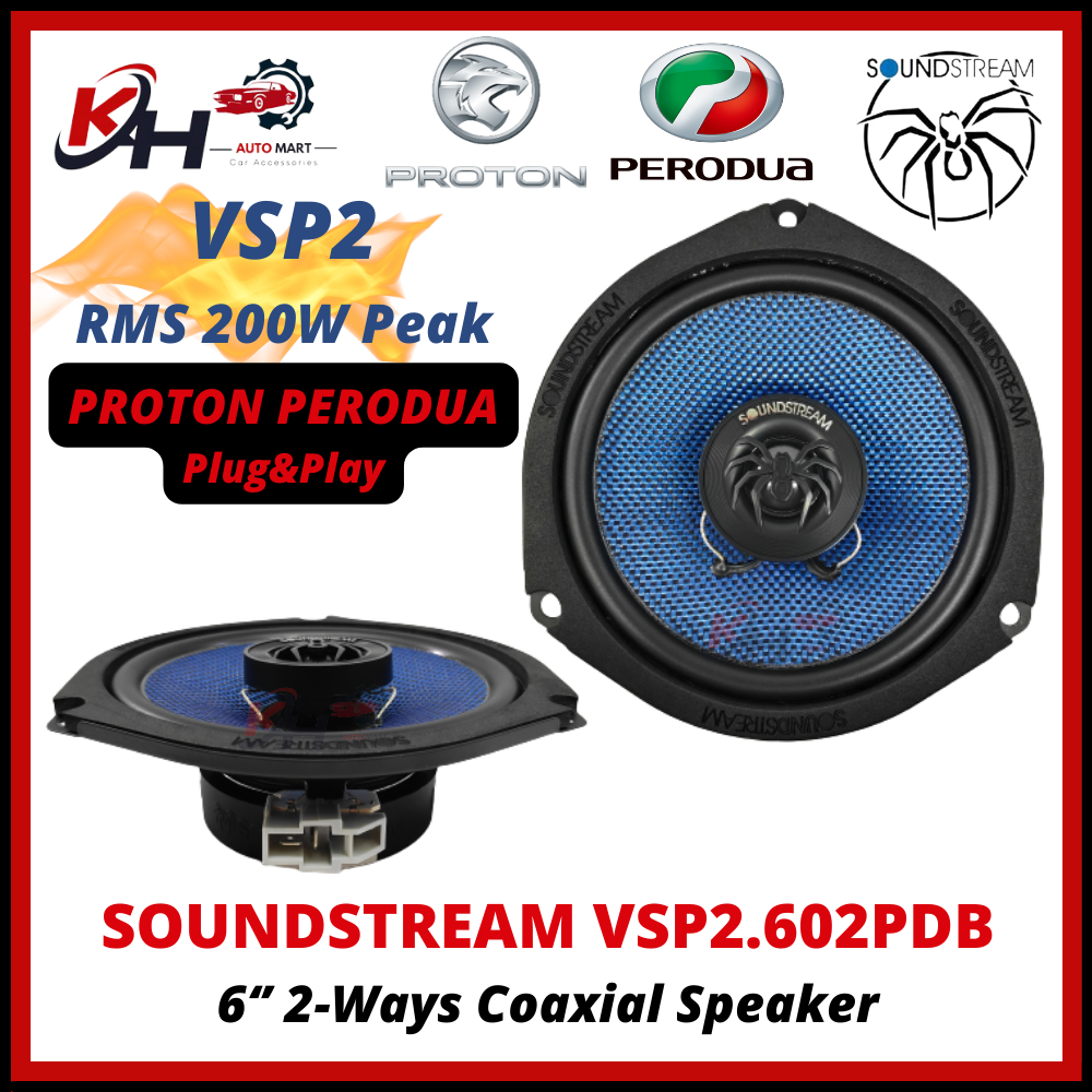 200W 6'' ★ SOUNDSTREAM ★ PROTON PERODUA VSP 2 HIGH POWER 2-Ways Plug ...