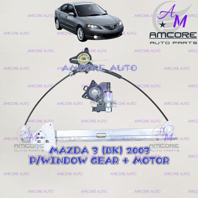 MAZDA 3 (BK) 2003 DOOR REGULATOR GEAR WITH MOTOR / POWER WINDOW MOTOR