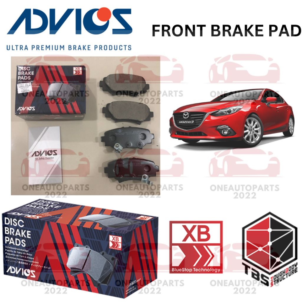 ADVICS XTRA REAR BRAKE PAD MAZDA 3 BM 2.0 SKYACTIV (PRE FACELIFT) NO