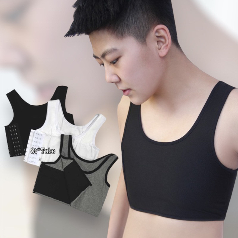 (S6XL) 15cm Bandage Side/Front Buckle Super Tight (Tomboy Binder