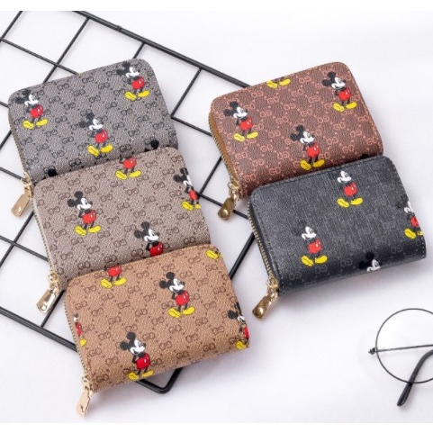 CT1058 Women Mickey Zipper Multi Card Wallet Disney Cartoon Card Bag ...