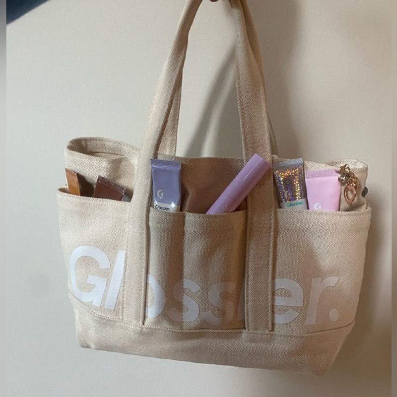 Glossier Brooklyn tote bag on sale