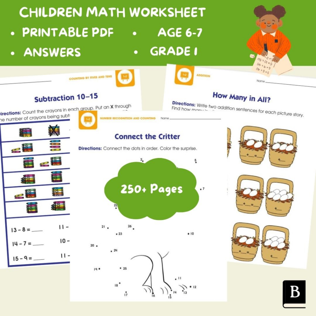 [W18] Children Math Activity Worksheets | Age 6-7 | Kids Learning ...