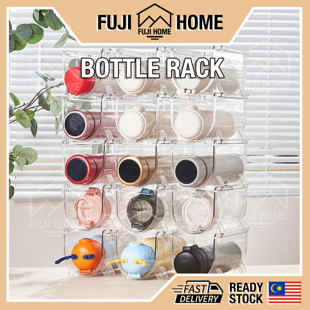 🏠READY STOCK🏠Multi-Layers Transparent Stackable Bottle Holder Storage ...