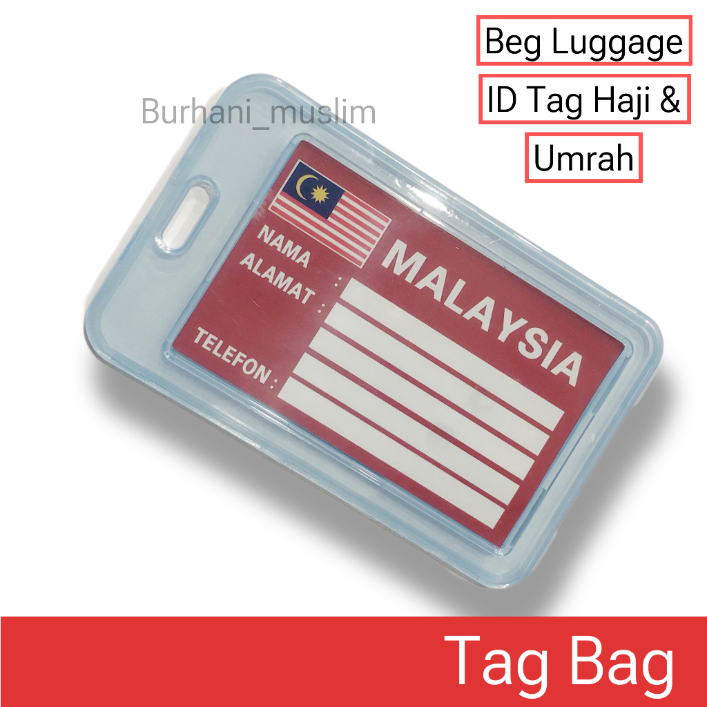 Tag Bag Beg Luggage ID Tag Haji & Umrah Travel Tahan Lasak TAG NAMA BEG