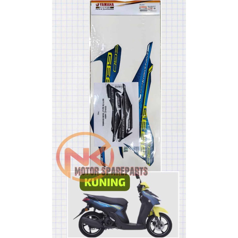 Ego Gear (2023) Graphic Set/ Sticker Body Set Kuning,Hijau,Biru 100% ...