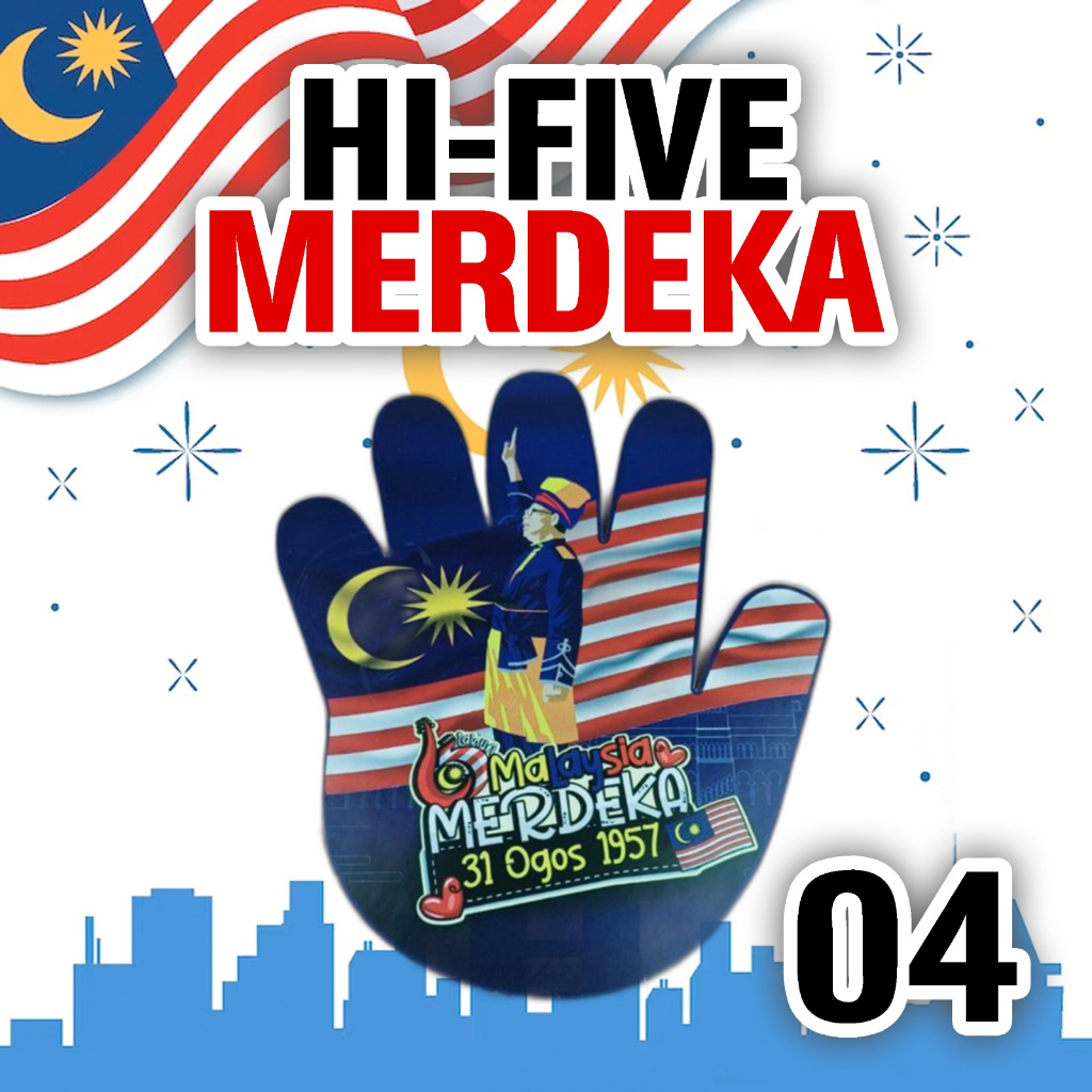 Hi-Five Merdeka / Tangan Merdeka / Props tangan / Design merdeka ...