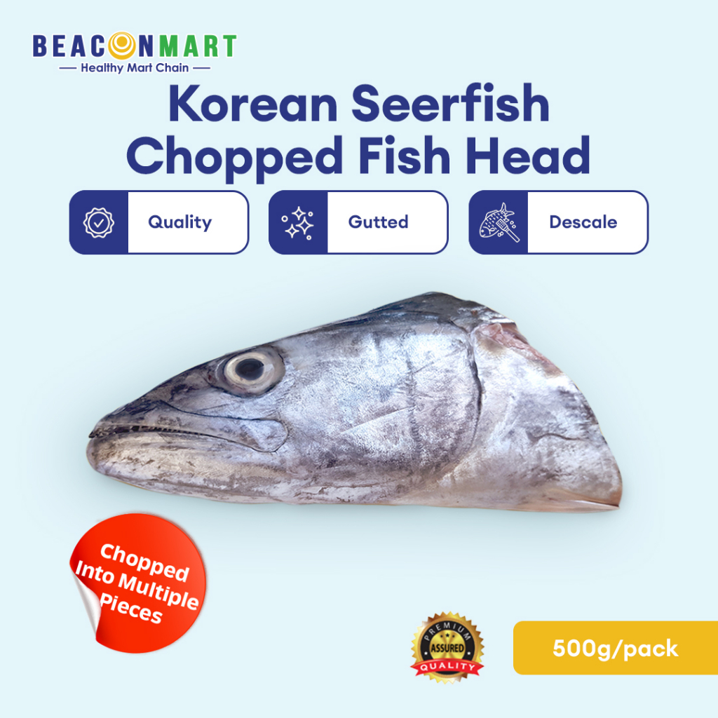 Beacon Mart Freshly Frozen Korean Seerfish Chopped Head (500g) | Shopee ...