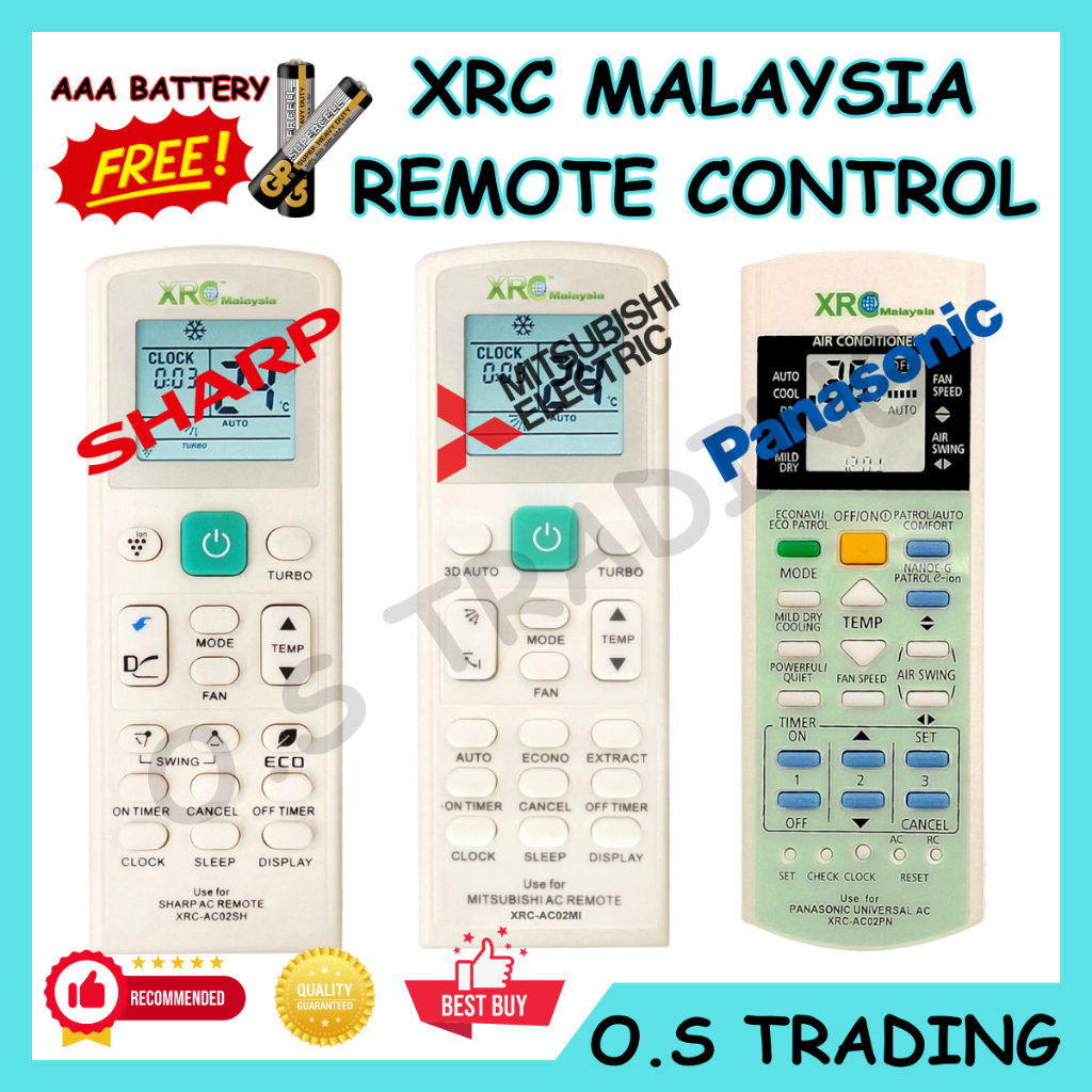 【𝐅𝐑𝐄𝐄 𝐁𝐀𝐓𝐓𝐄𝐑𝐘 𝐀𝐀𝐀𝐗𝟐】[SHARP / PANASONIC / MITSUBISHI] UNIVERSAL ALL IN 1 ...