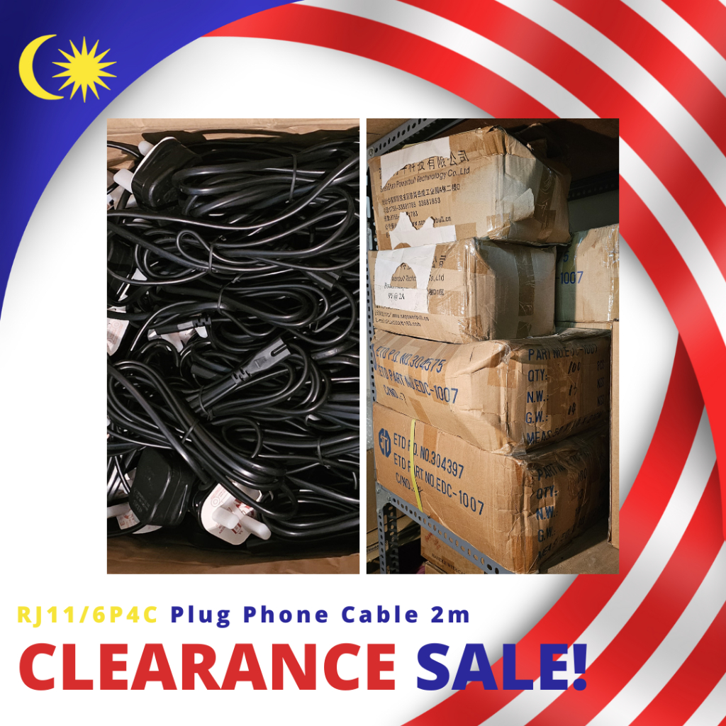 RM9 ONLY Per Bundle of 10 Units! UK 3-Pin Plug with C7 Connector 1.5m ...