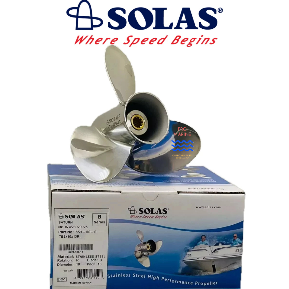 ORIGINAL SOLAS PROPELLER FOR MERCURY & TOHATSU 30HP (4 SIZES