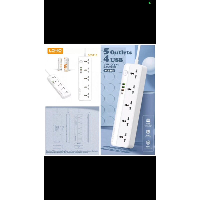 LDNIO SC4408 Electrical Socket Smart Extension Multifunction Power ...