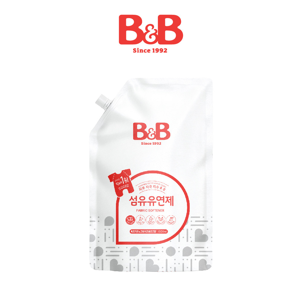 B&B Korea Skin Protection Fabric Softener Bergamot 1500ML (Refill ...