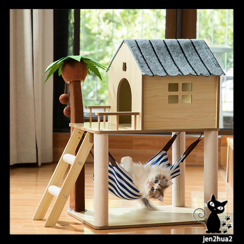 Cat climbing frame cat tree cat playground cat nest house sisal column ...