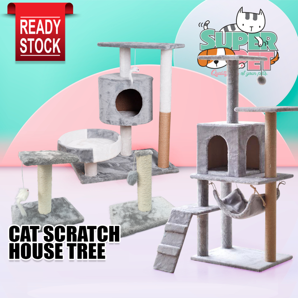 Cat Scratch House Tree Sisal Covered Cat Tower Cat Condo Premium Large