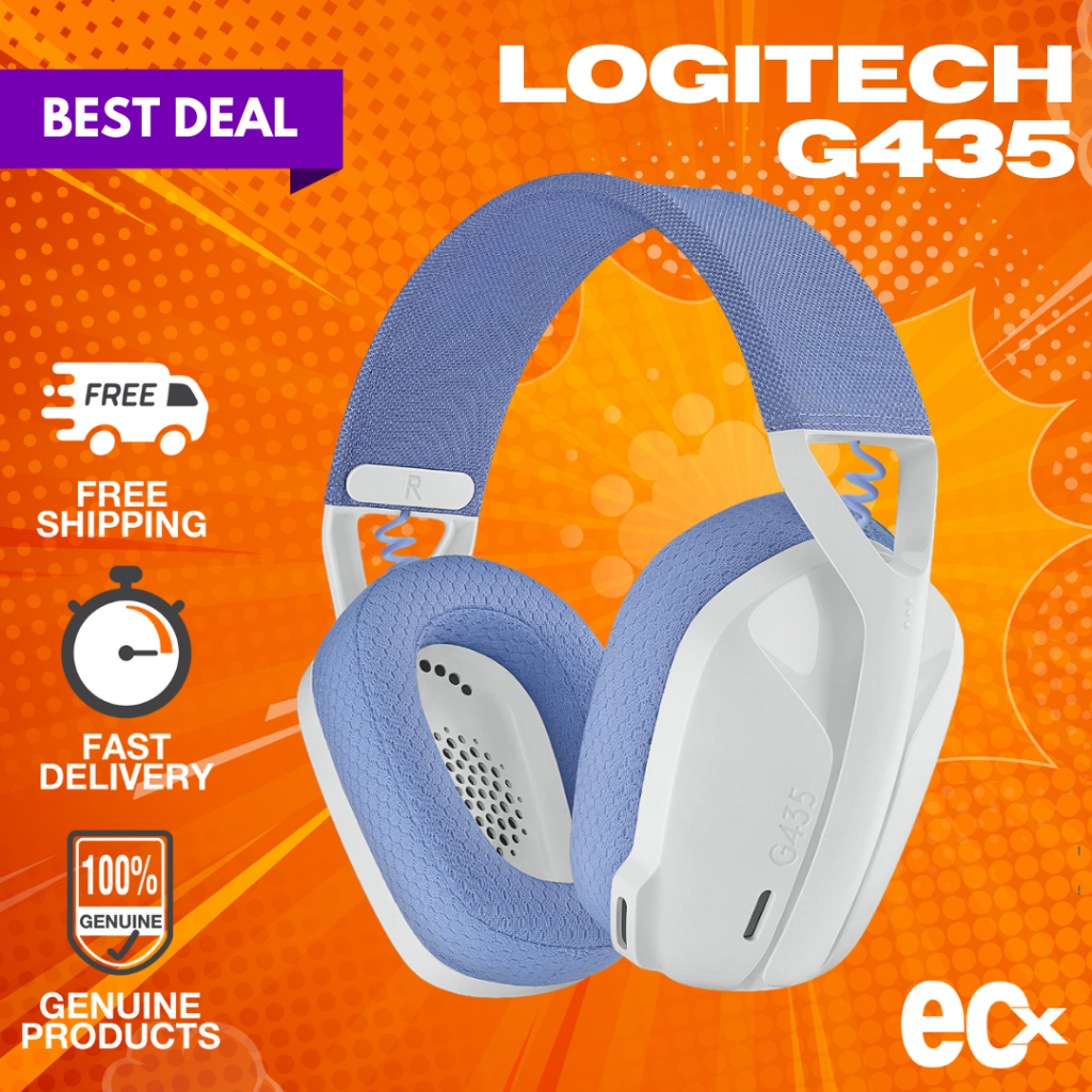 Logitech G435 LIGHTSPEED Bluetooth Wireless Gaming Headset ...