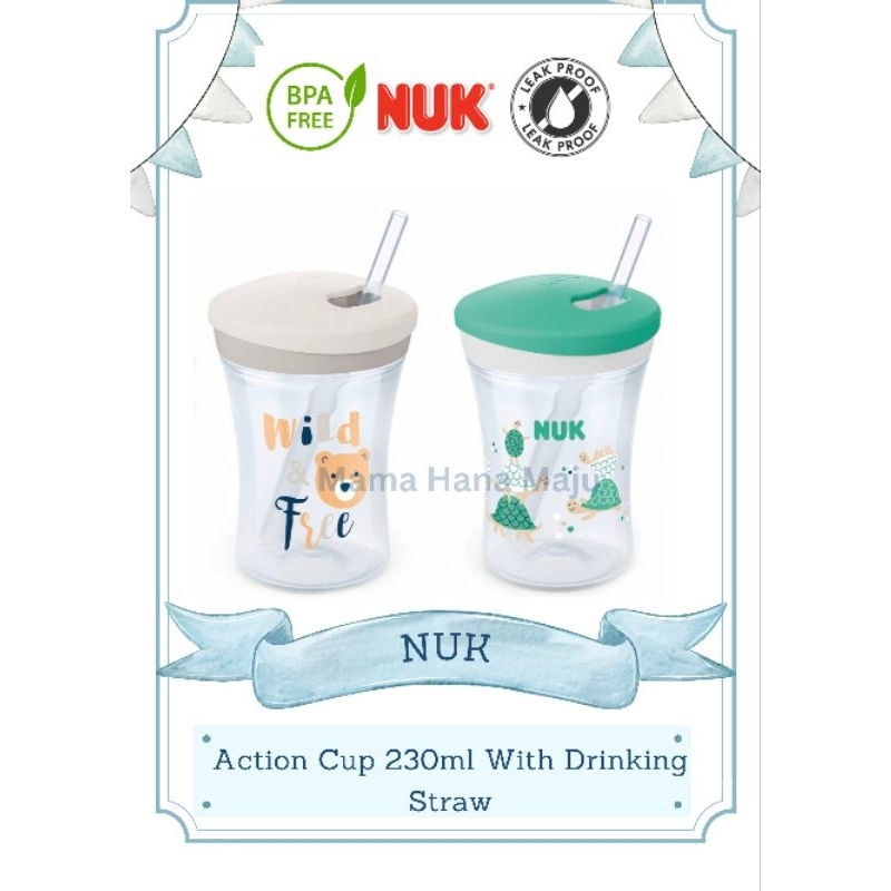 NUK Action Cup 230ml with Drinking Straw