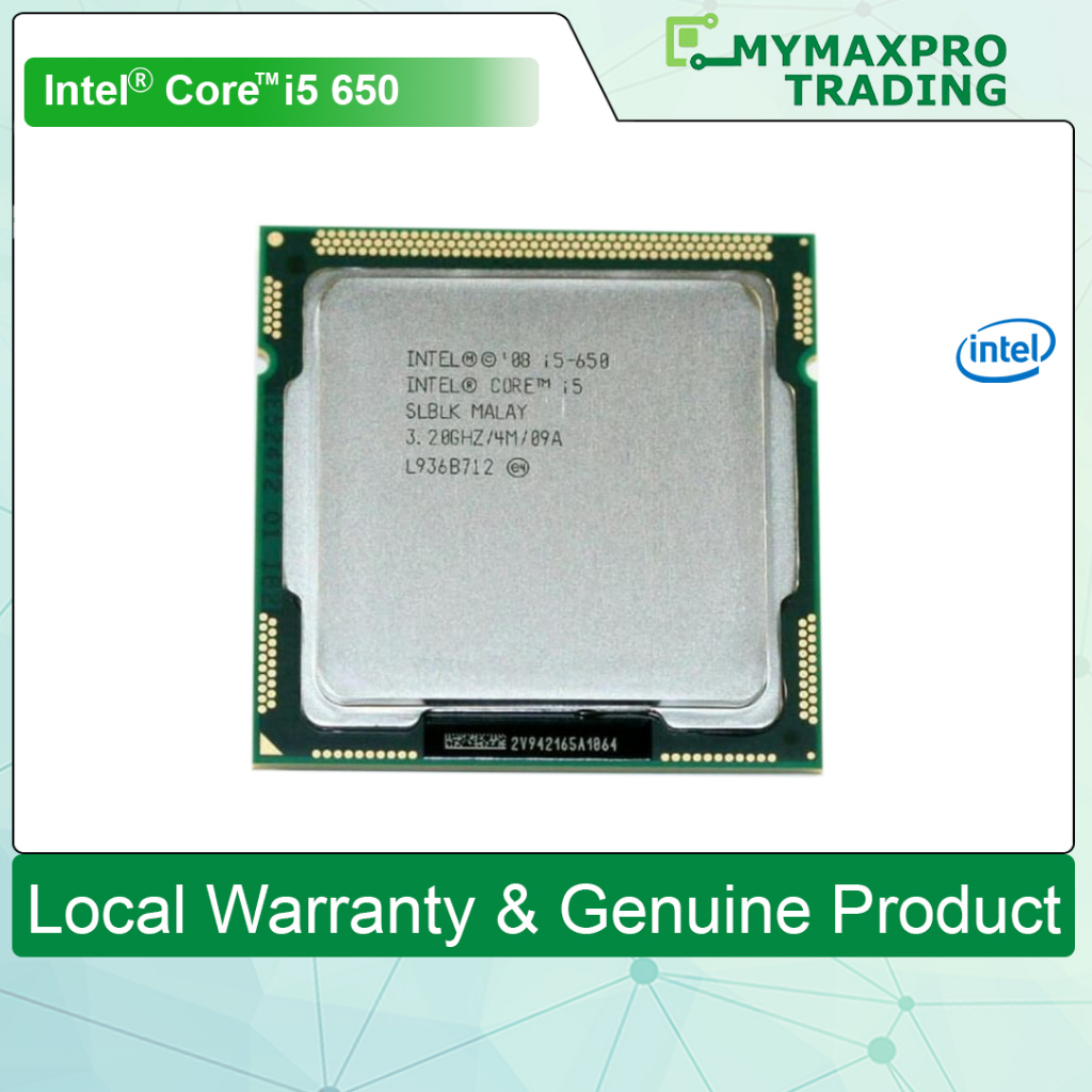 Intel Core i5-650 Processor 3.20GHz 4M 2.5GTs LGA1156 | Shopee