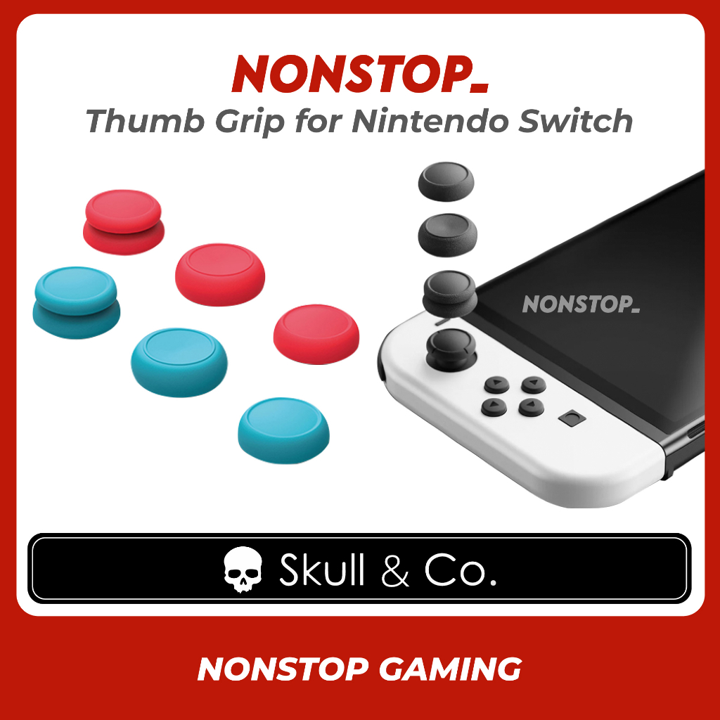 Skull & Co Nintendo Switch Joycon Controller Thumb Grip Set Joystick ...