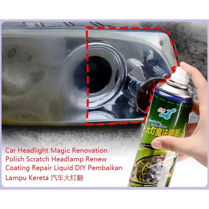 Car Headlight Magic Renovation Polish Scratch Headlamp Renew Coating ...