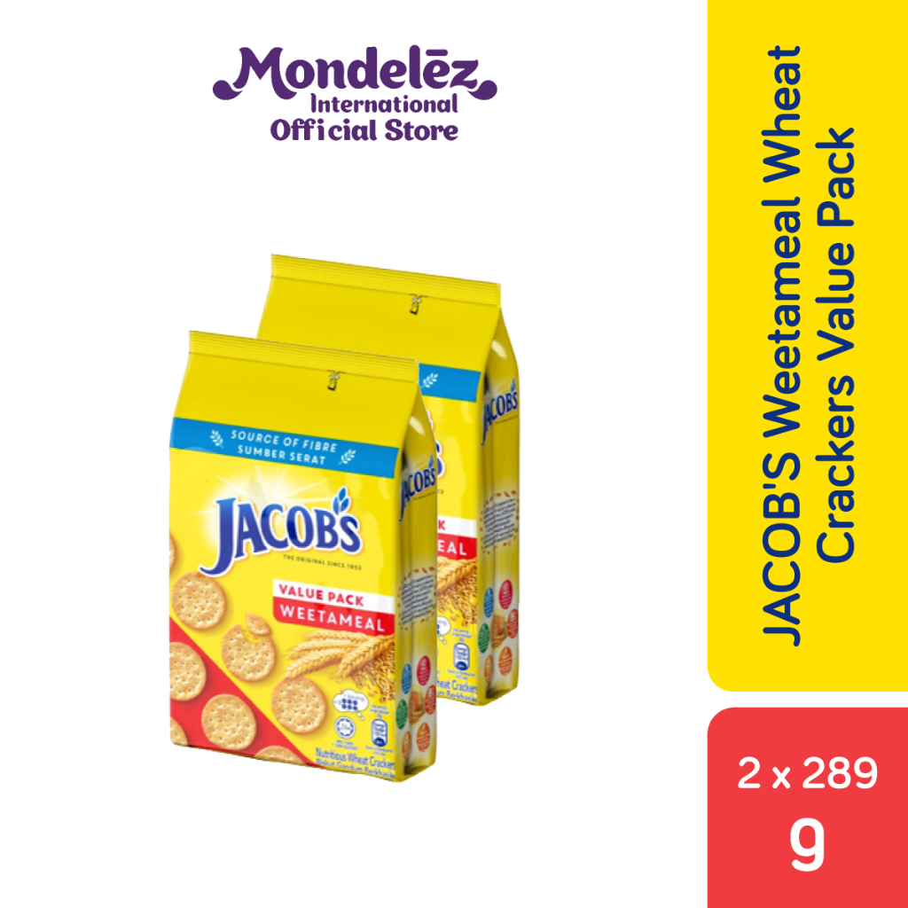 [Bundle of 2] Jacob's Valuepack - Cream Cracker/Weetameal (324g x 2 ...