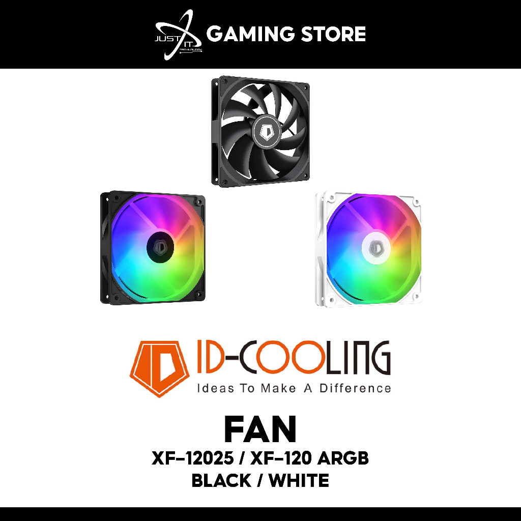 ID-COOLING XF-12025-SD-K / XF-120 ARGB BLACK / WHITE CASE CASING FAN ...