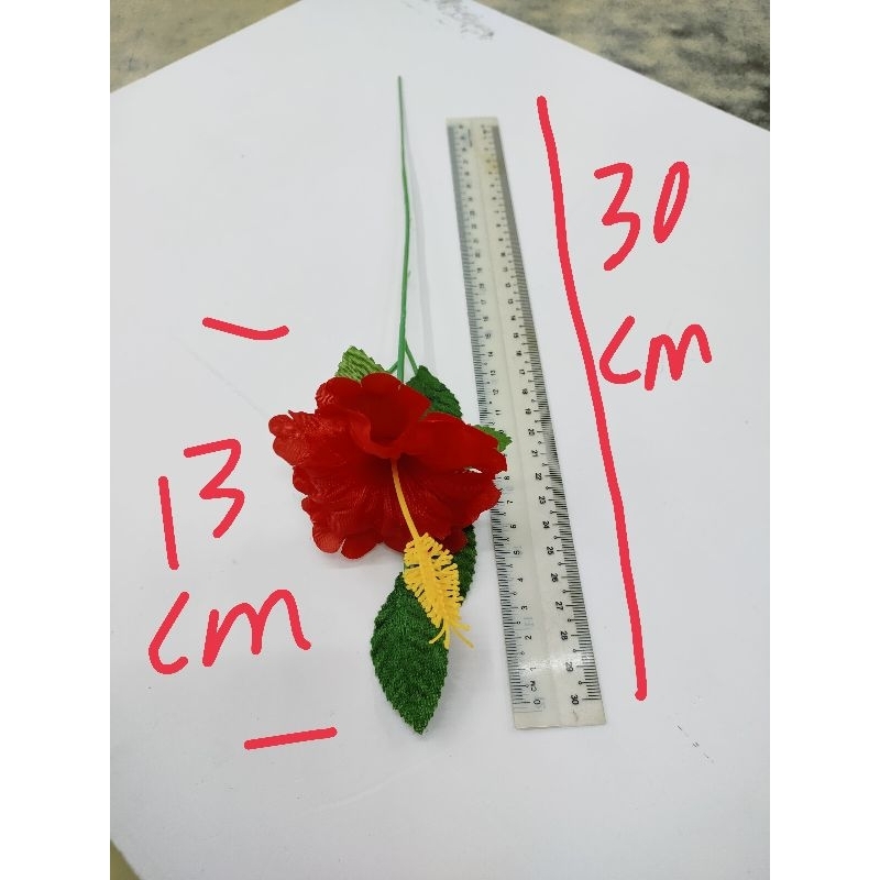 ( HH 1953 ) bunga raya berkembang / tangkai / 5 daun baldu | Shopee ...