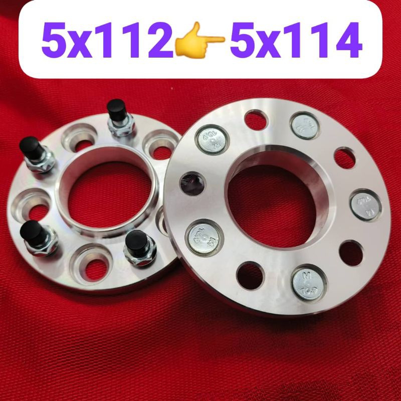 2 Pcs 15mm 5x100 to 5x112 Wheel Adapters M14X1.5 57.1mm For 90-2014 VW Passat ZC