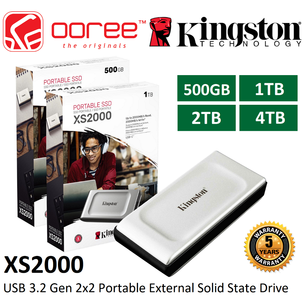 Kingston XS2000 High-Performance External SSD, 500GB - 4TB