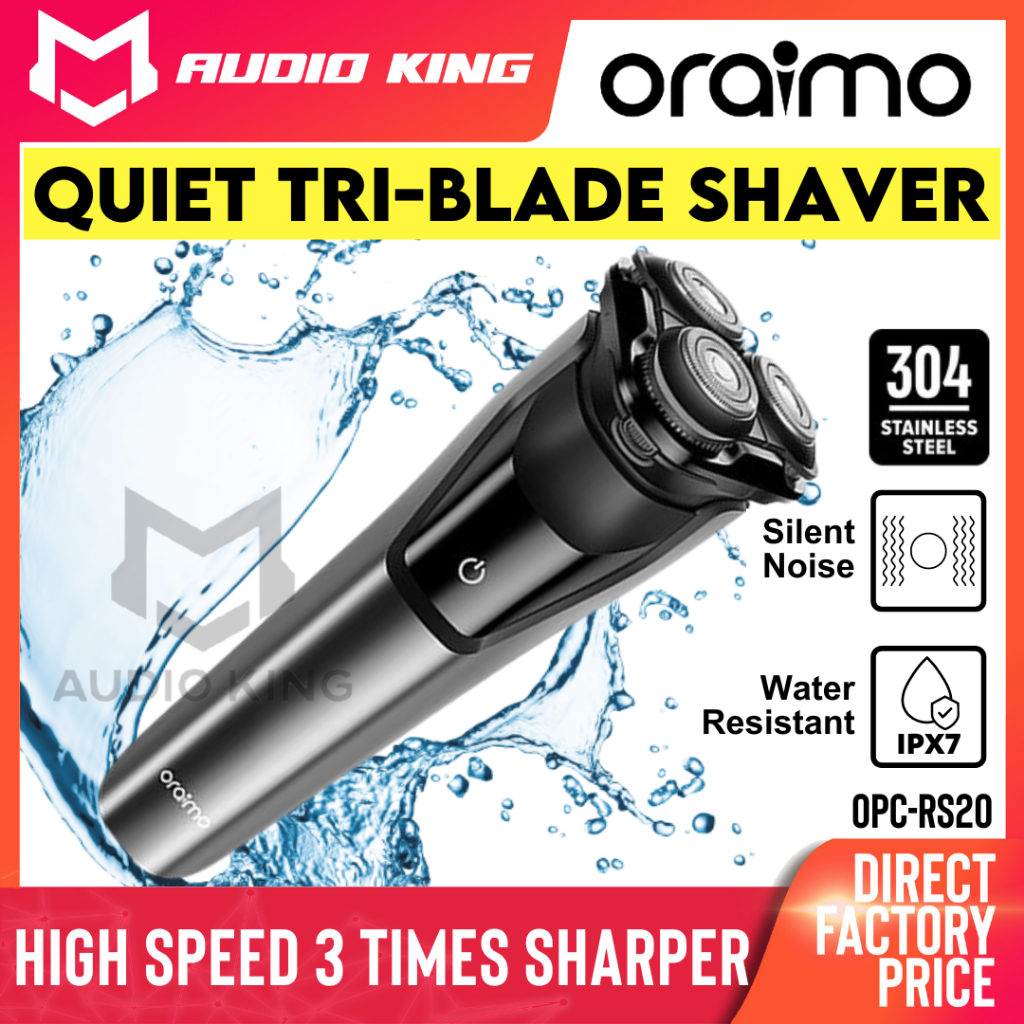 ORAIMO Waterproof Rechargeable Electric Facial Razor Cordless Shaver ...