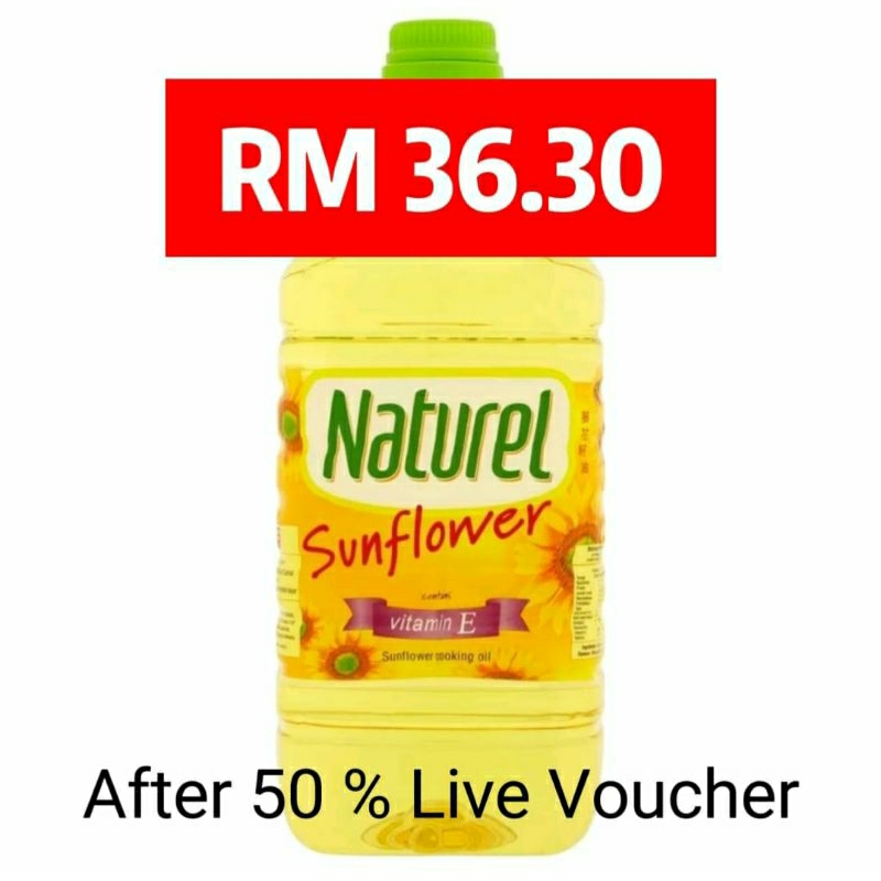 Naturel Sunflower Cooking Oil 3kg (exp 04/2024) Shopee Malaysia