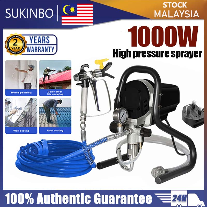 SUKINBO 1000W Electric High Pressure Airless Sprayer Latex Paint