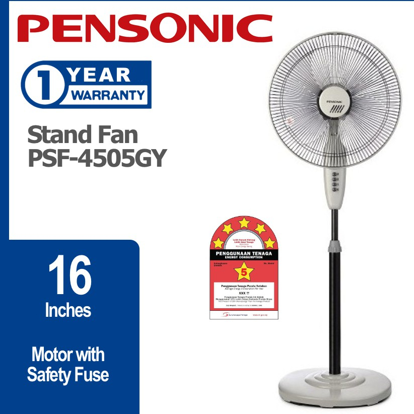 Pensonic Stand Fan Psf Bg Kipas Berdiri Psf Grey Kelabu Random Colour Shopee