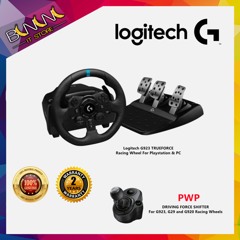 LOGITECH G923 TRUEFORCE SIM RACING WHEEL FOR PLAYSTATION & PC Similar to G29 Shopee Malaysia