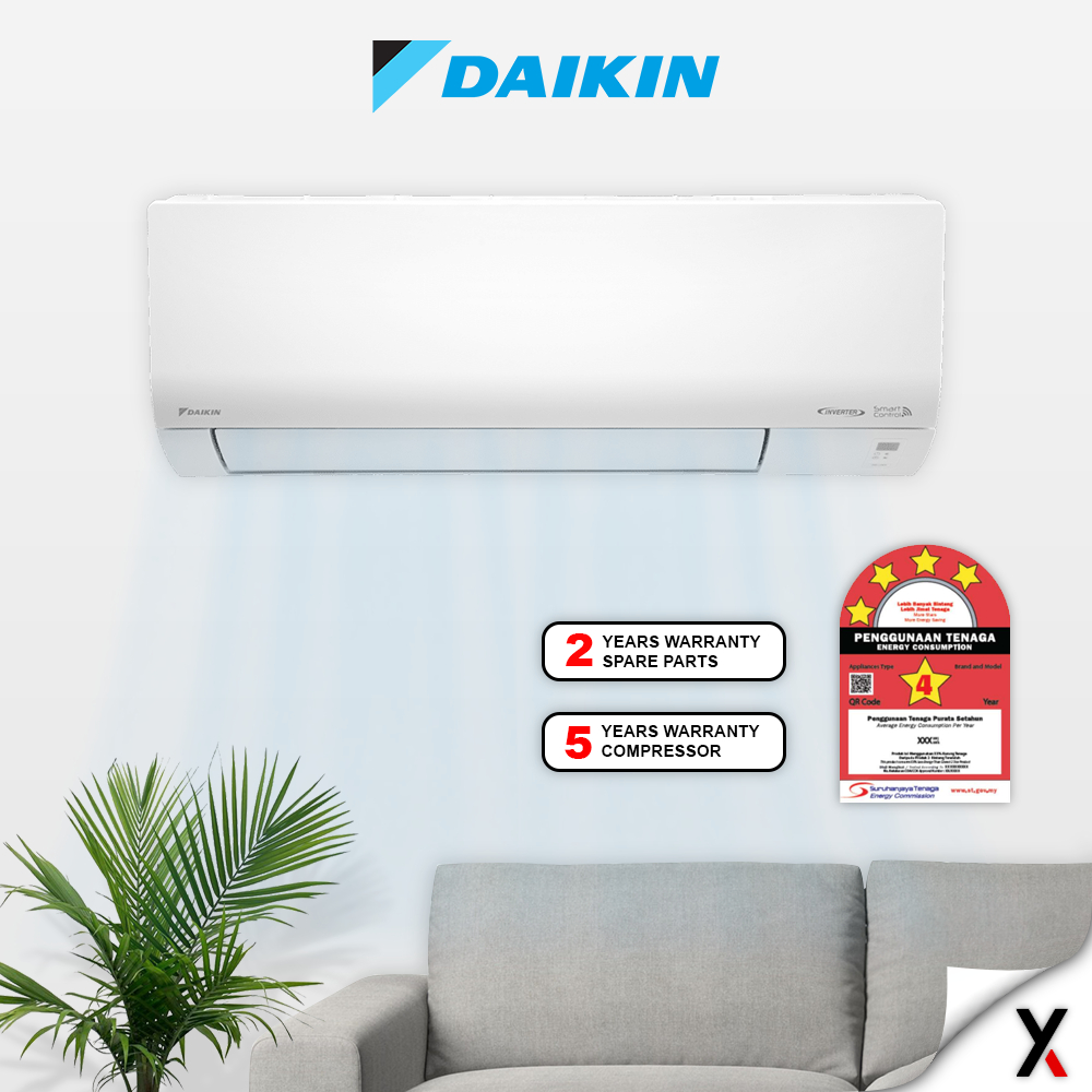 Daikin Ftkf Series R32 Inverter Wall Mounted Air Conditioner 1 0hp 1