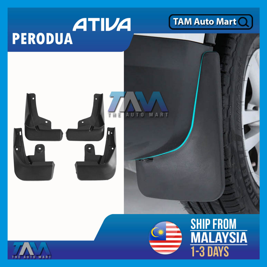 Perodua Ativa A200 (2019-2025) Mud Flaps / Mudguards Protector Car Mud ...