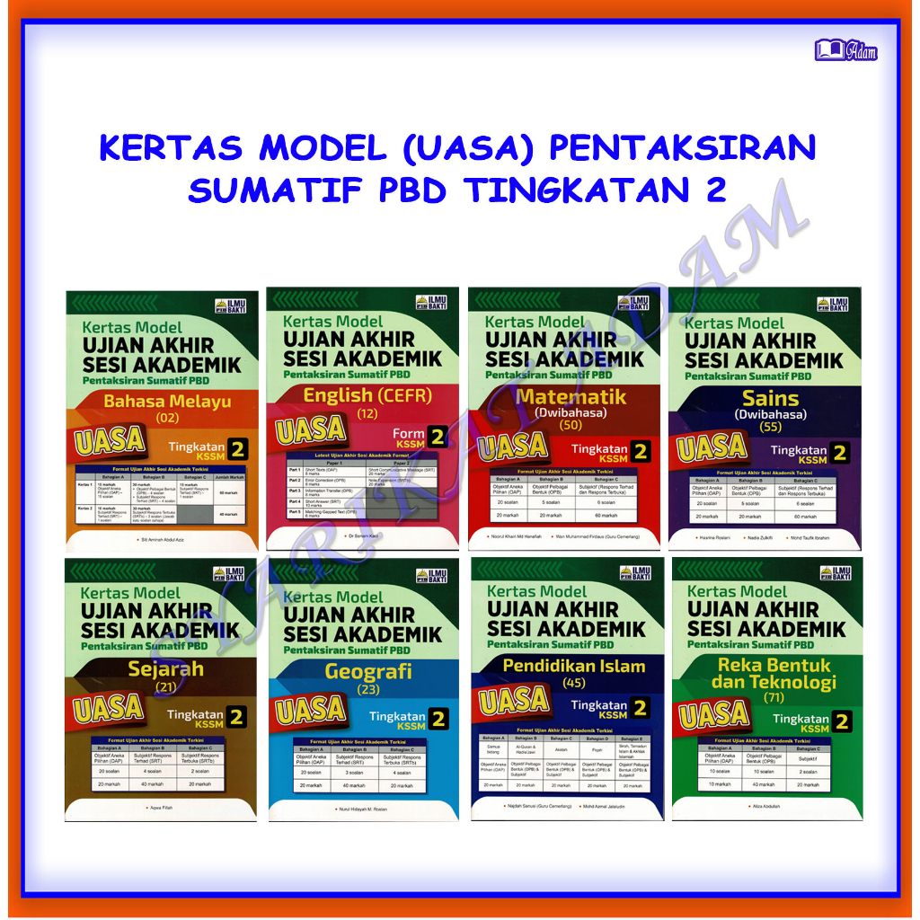 Adm Buku Latihan Kertas Model Uasa Pentaksiran Sumatif Pbd Tingkatan 2 2023 Shopee Malaysia 