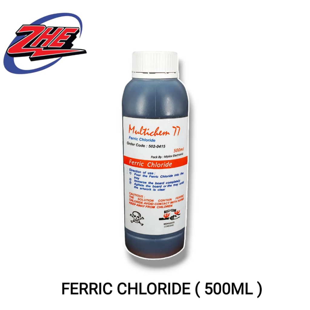(MC77) 500ML MULTICORE FERRIC CHLORIDE LIQUID FOR PCB ETCHING , COPPER , ALUMINUM , BRASS (2859/