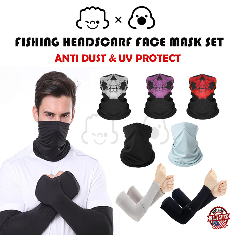 Anti Dust UV protect Fishing Ice Silk Buff Bandanan headscarf Face Mask ...